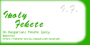 ipoly fekete business card